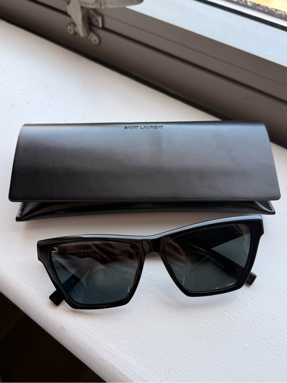 Saint Laurent Glossy Black Designer Sunglasses